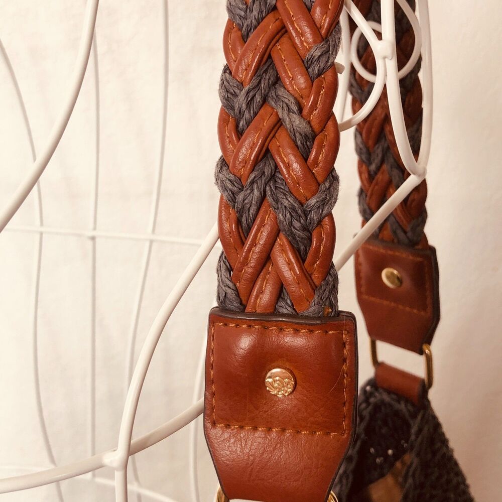 Tommy Bahama Nay Blue Crochet Bahama Mama Hobo Bag 17" - Picture 5 of 12